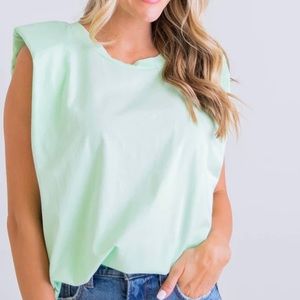 Karlie Knit Shoulder Pad Tank size S